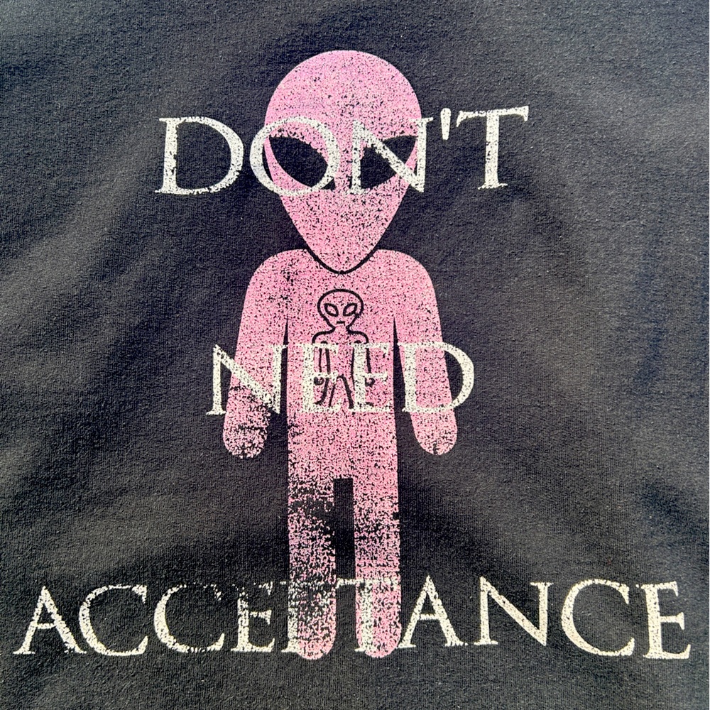 Custom Vintage Y2K Black Large Alien DNA Hoodie